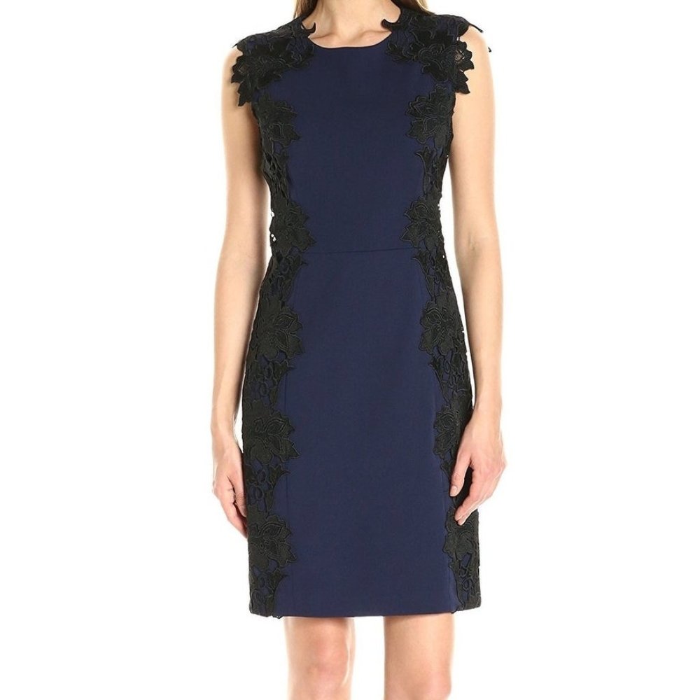 Betsey Johnson Women's Contrast Lace Dress 6